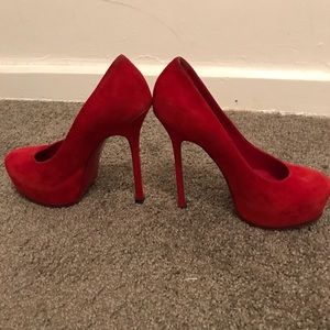 Gorgeous Red Suede Pumps